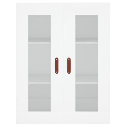 Skříň Highboard Bílá 69,5 X 34 X 180 Cm Kompozitní Dřevo