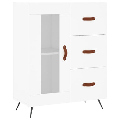 Skříň Highboard Bílá 69,5 X 34 X 180 Cm Kompozitní Dřevo