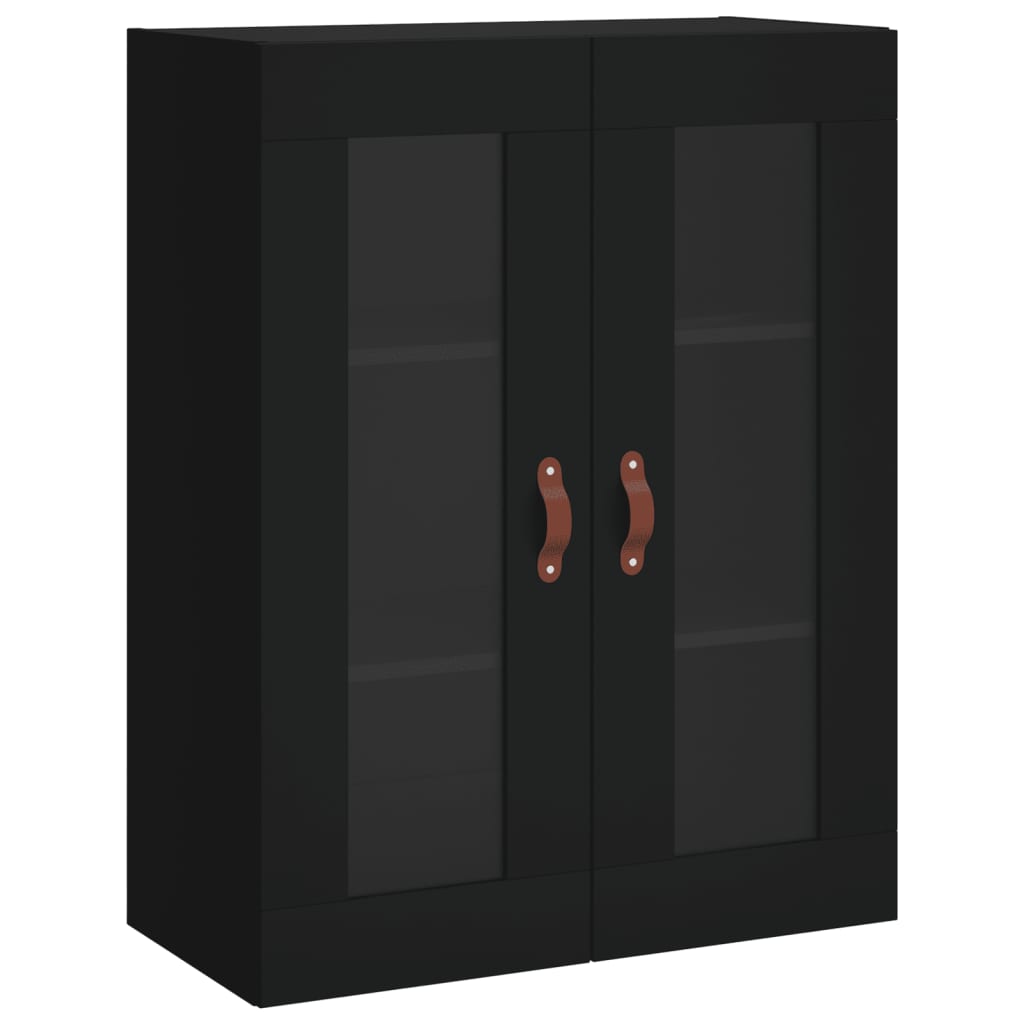 Skříň Highboard Černá 69,5 X 34 X 180 Cm Kompozitní Dřevo