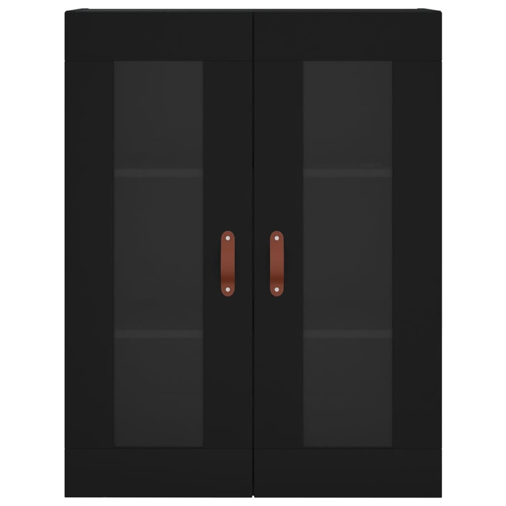 Skříň Highboard Černá 69,5 X 34 X 180 Cm Kompozitní Dřevo