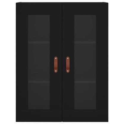 Skříň Highboard Černá 69,5 X 34 X 180 Cm Kompozitní Dřevo