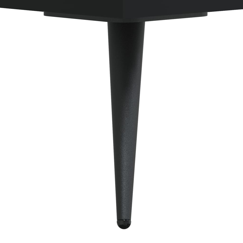 Skříň Highboard Černá 69,5 X 34 X 180 Cm Kompozitní Dřevo