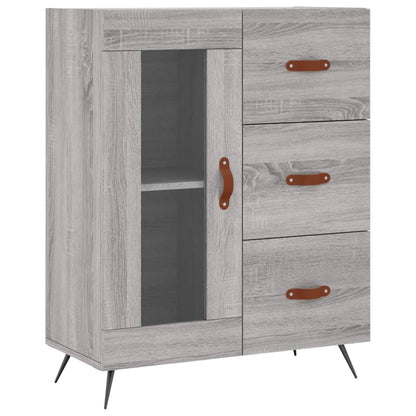 Skříň Highboard Šedá Sonoma 69,5 X 34 X 180 Cm Kompozitní Dřevo