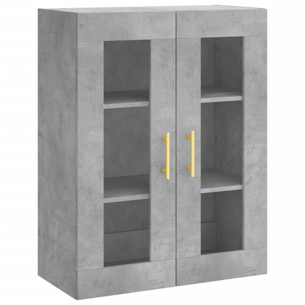Skříň Highboard Betonově Šedá 69,5X34X180 Cm Kompozitní Dřevo