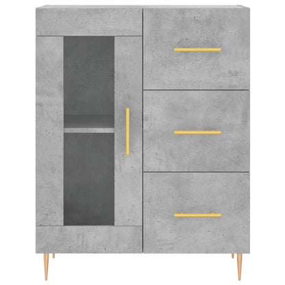 Skříň Highboard Betonově Šedá 69,5X34X180 Cm Kompozitní Dřevo
