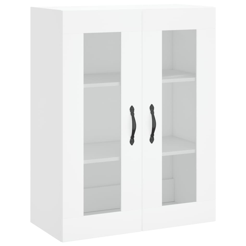 Skříň Highboard Bílá 69,5 X 34 X 180 Cm Kompozitní Dřevo