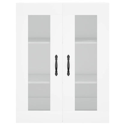 Skříň Highboard Bílá 69,5 X 34 X 180 Cm Kompozitní Dřevo