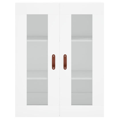 Skříň Highboard Bílá 69,5 X 34 X 180 Cm Kompozitní Dřevo