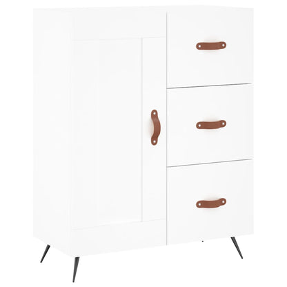 Skříň Highboard Bílá 69,5 X 34 X 180 Cm Kompozitní Dřevo