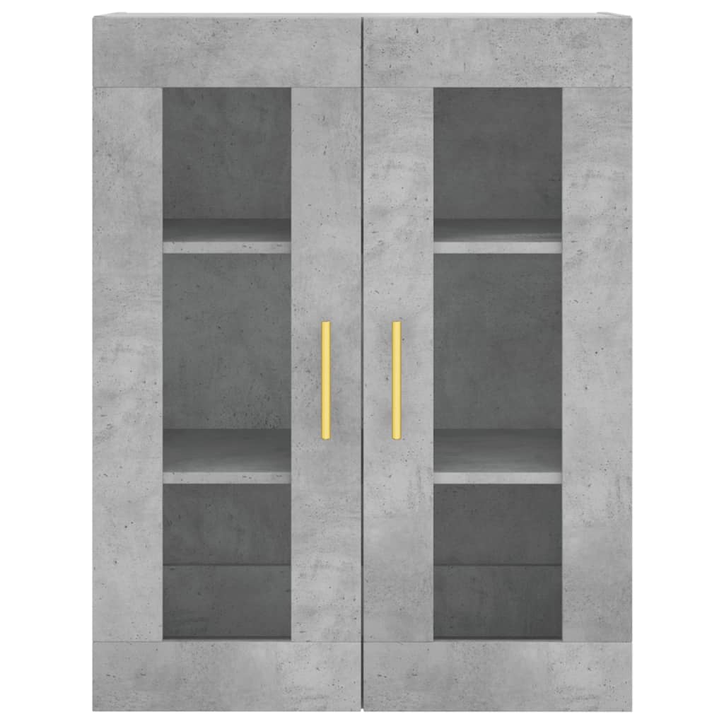 Skříň Highboard Betonově Šedá 69,5X34X180 Cm Kompozitní Dřevo