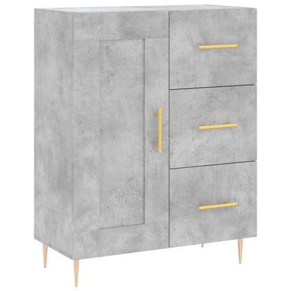 Skříň Highboard Betonově Šedá 69,5X34X180 Cm Kompozitní Dřevo