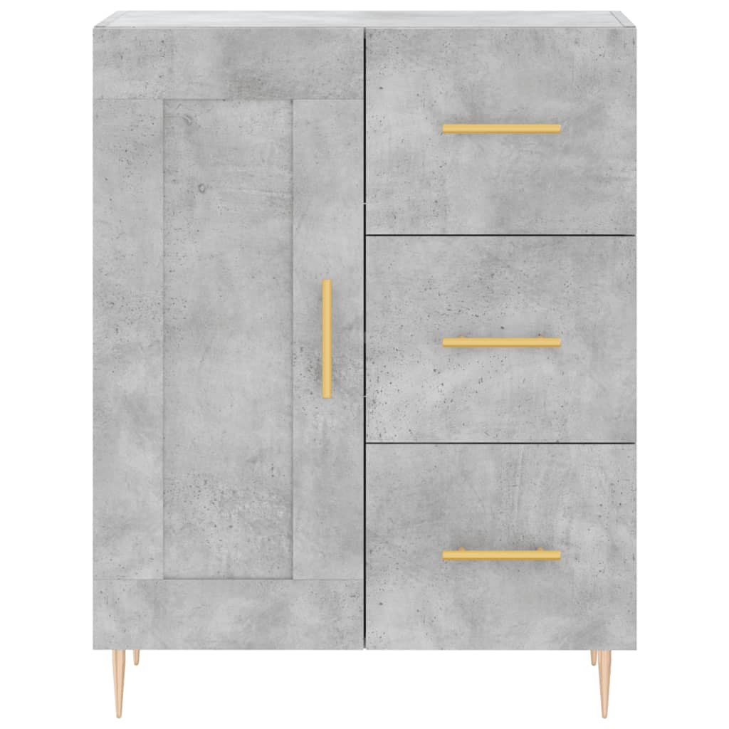 Skříň Highboard Betonově Šedá 69,5X34X180 Cm Kompozitní Dřevo