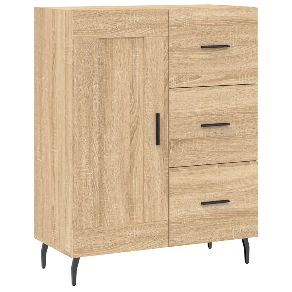 Skříň Highboard Dub Sonoma 69,5 X 34 X 180 Cm Kompozitní Dřevo