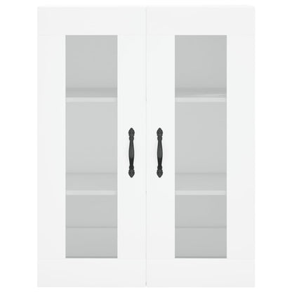 Skříň Highboard Bílá 69,5 X 34 X 180 Cm Kompozitní Dřevo