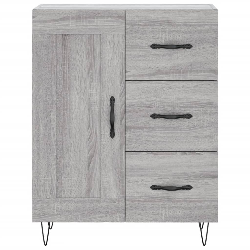 Skříň Highboard Šedá Sonoma 69,5 X 34 X 180 Cm Kompozitní Dřevo