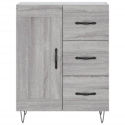 Skříň Highboard Šedá Sonoma 69,5 X 34 X 180 Cm Kompozitní Dřevo