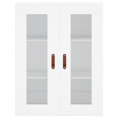 Skříň Highboard Bílá 69,5 X 34 X 180 Cm Kompozitní Dřevo