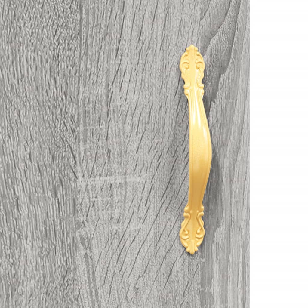 Skříň Highboard Šedá Sonoma 69,5 X 34 X 180 Cm Kompozitní Dřevo