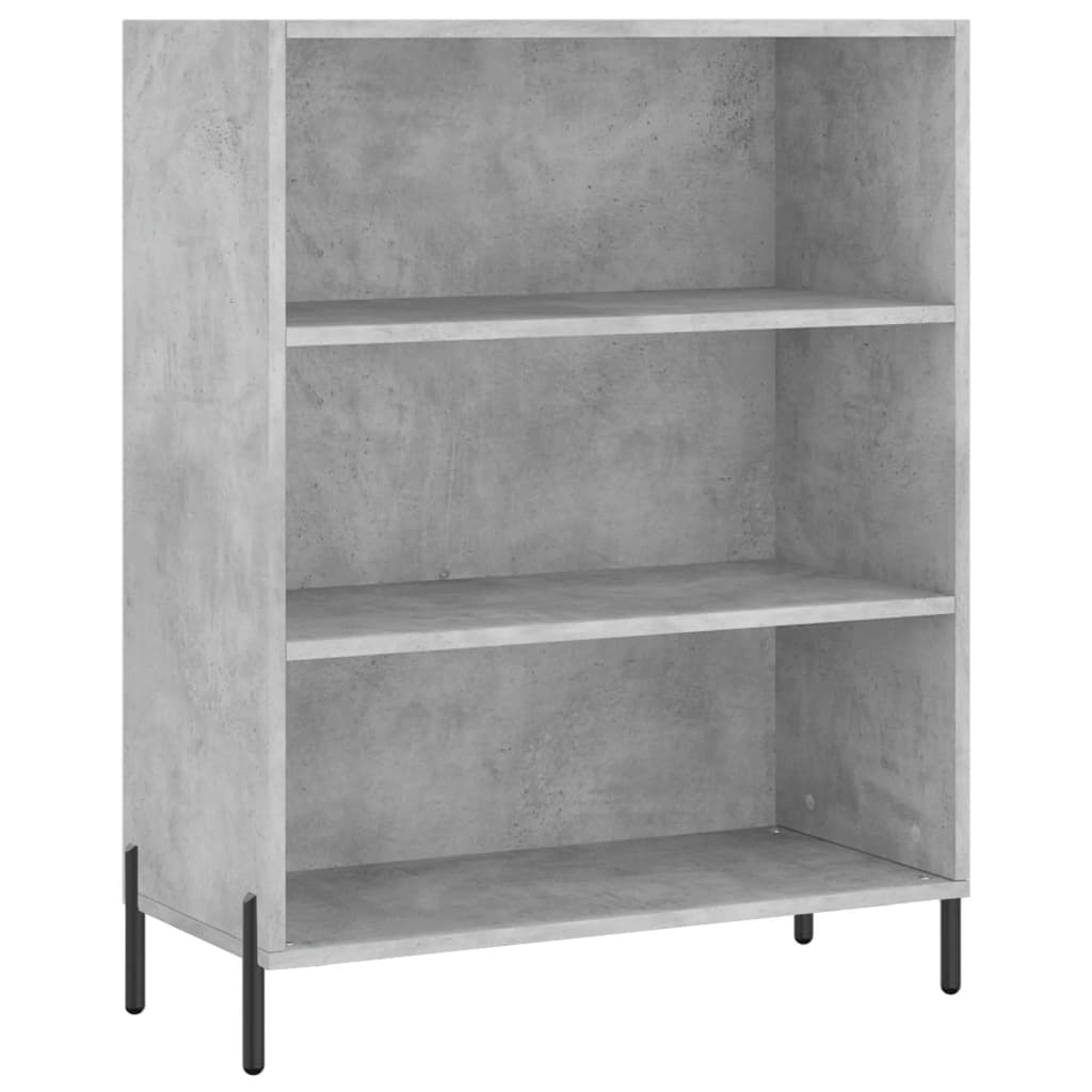 Skříň Highboard Betonově Šedá 69,5X34X180 Cm Kompozitní Dřevo