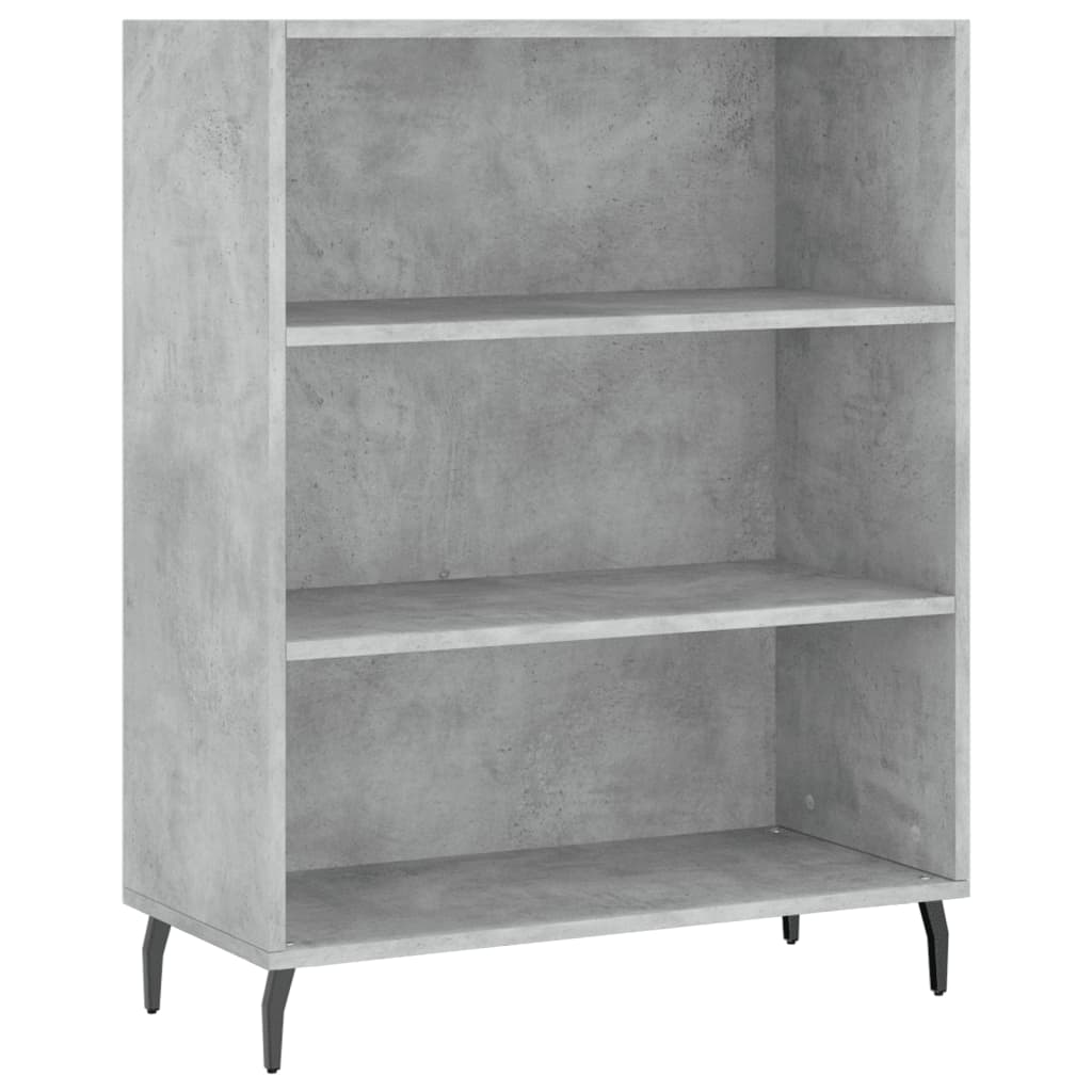 Skříň Highboard Betonově Šedá 69,5X34X180 Cm Kompozitní Dřevo