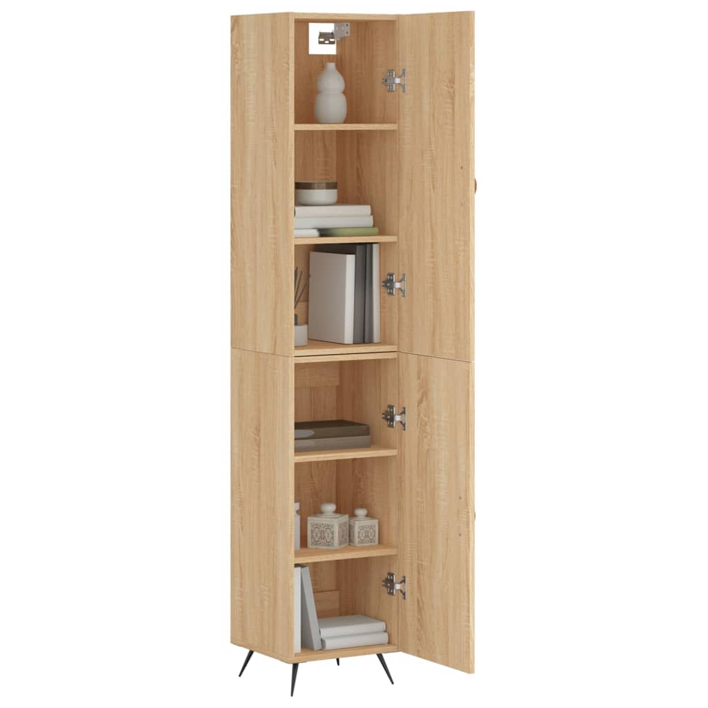Skříň Highboard 34,5 X 34 X 180 Cm Kompozitní Dřevo
