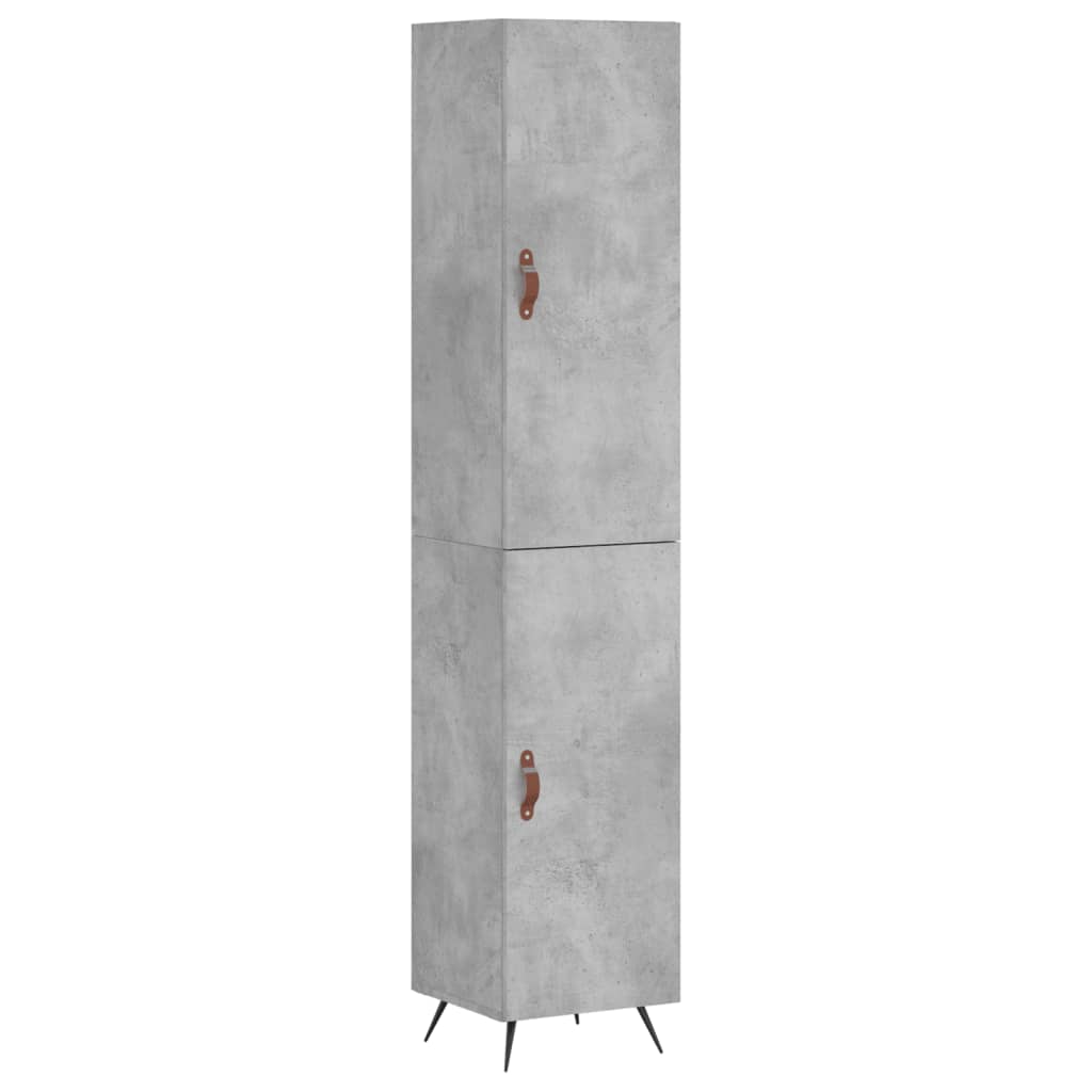 Skříň Highboard Betonově Šedá 34,5X34X180 Cm Kompozitní Dřevo