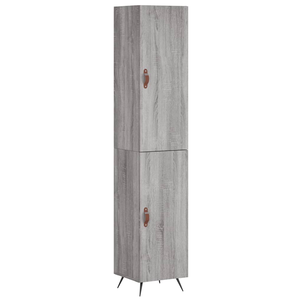 Skříň Highboard Šedá Sonoma 34,5 X 34 X 180 Cm Kompozitní Dřevo