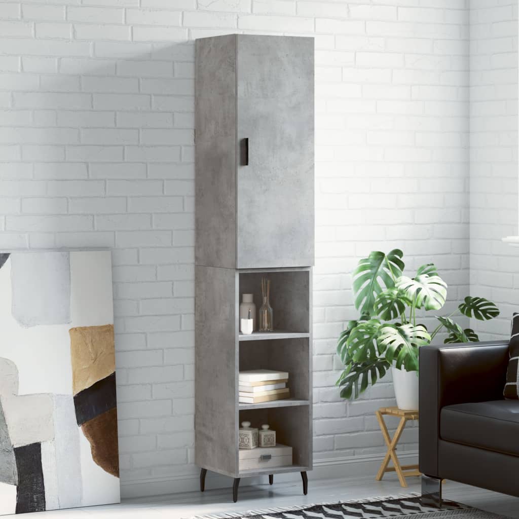 Skříň Highboard 34,5 X 34 X 180 Cm Kompozitní Dřevo