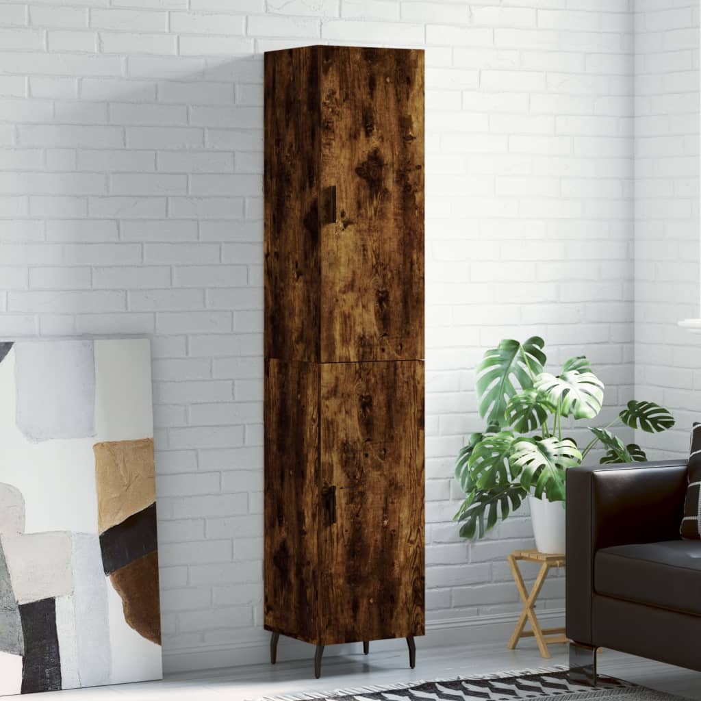 Skříň Highboard 34,5 X 34 X 180 Cm Kompozitní Dřevo
