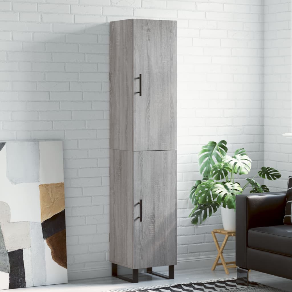 Skříň Highboard 34,5 X 34 X 180 Cm Kompozitní Dřevo