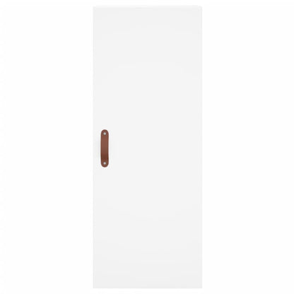 Skříň Highboard Bílá 34,5 X 34 X 180 Cm Kompozitní Dřevo