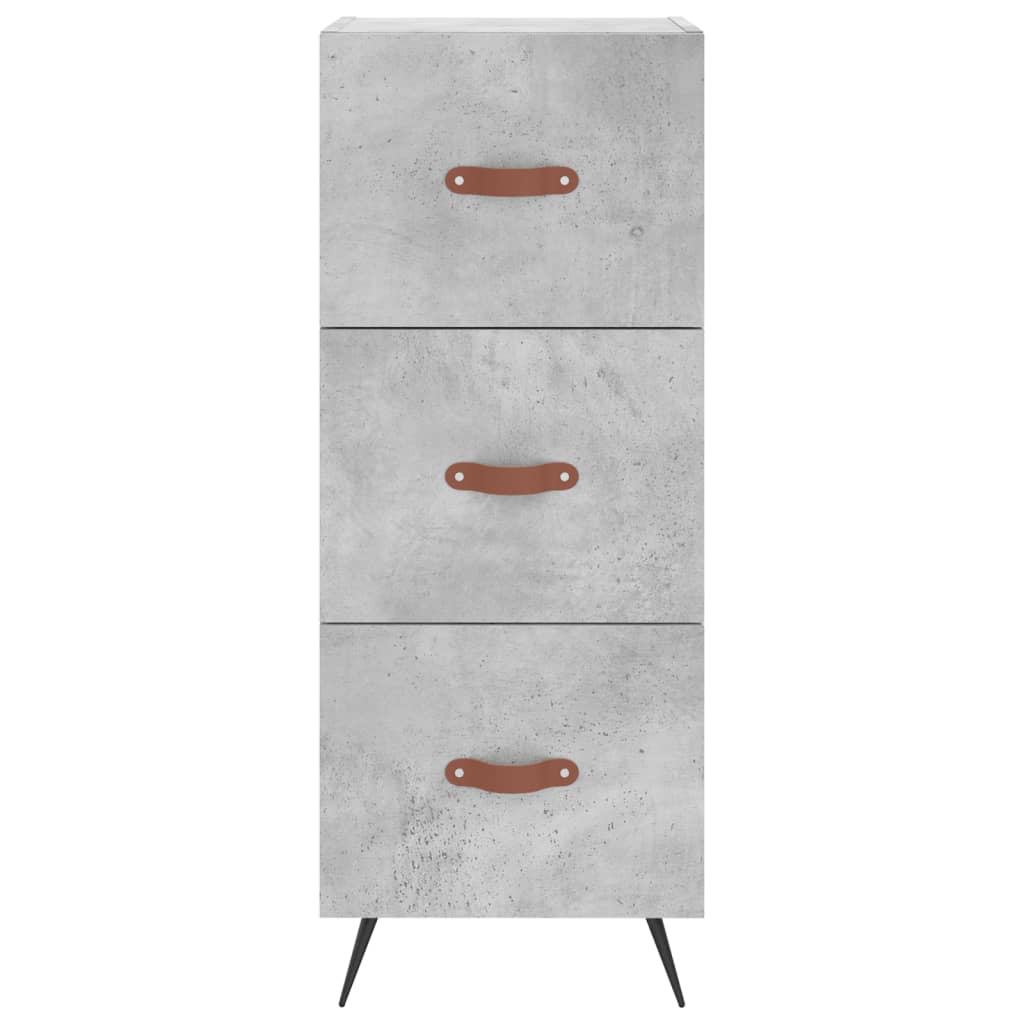 Skříň Highboard Betonově Šedá 34,5X34X180 Cm Kompozitní Dřevo