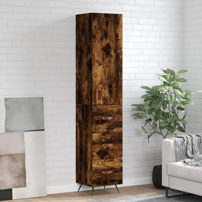 Skříň Highboard 34,5 X 34 X 180 Cm Kompozitní Dřevo
