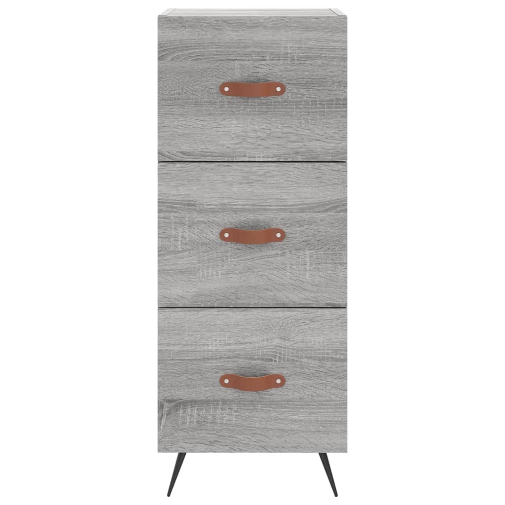 Skříň Highboard Šedá Sonoma 34,5 X 34 X 180 Cm Kompozitní Dřevo