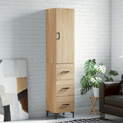 Skříň Highboard 34,5 X 34 X 180 Cm Kompozitní Dřevo