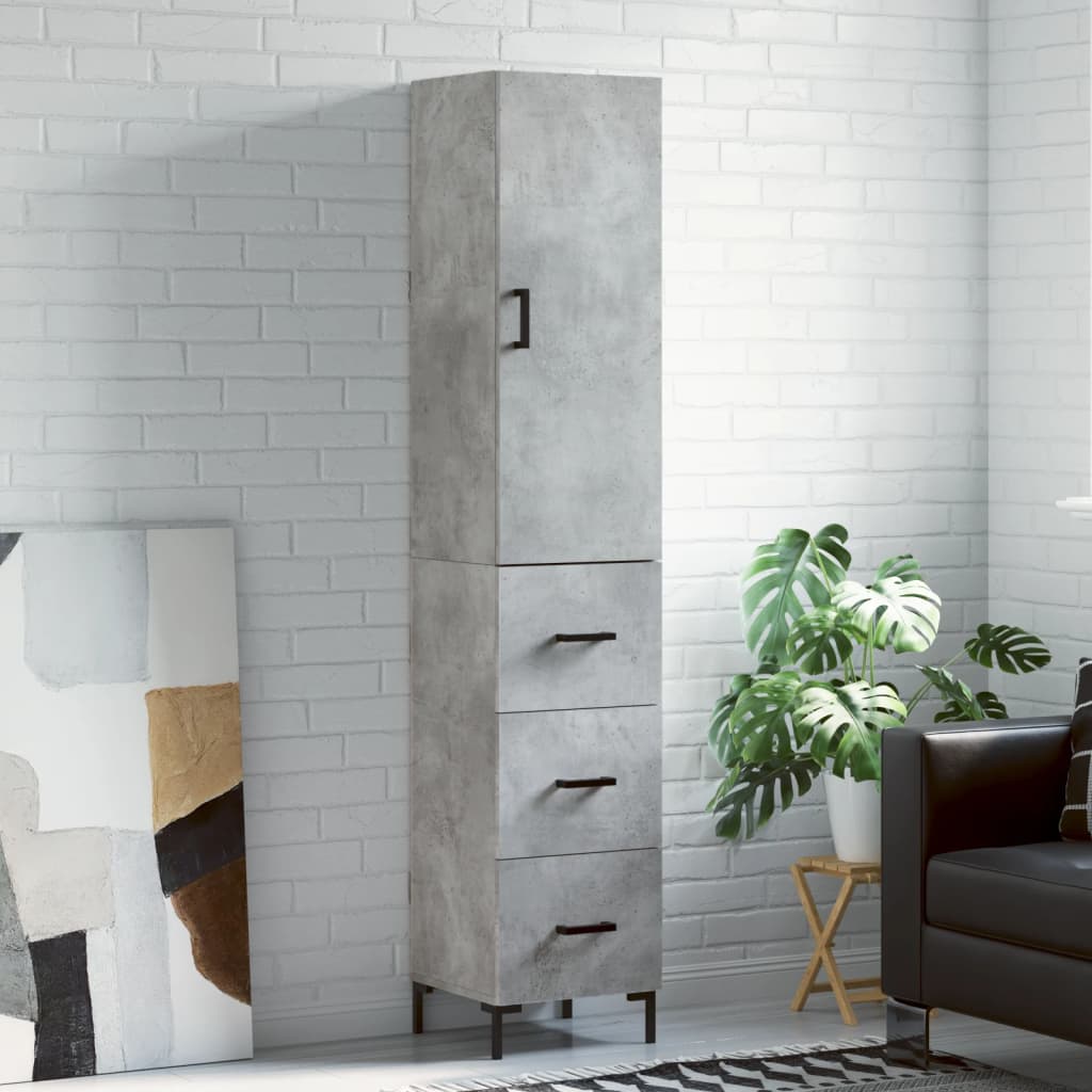 Skříň Highboard 34,5 X 34 X 180 Cm Kompozitní Dřevo