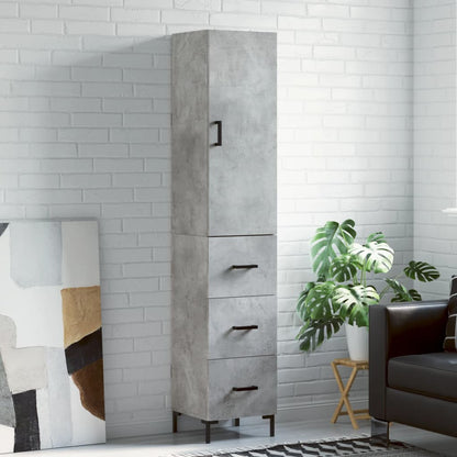 Skříň Highboard 34,5 X 34 X 180 Cm Kompozitní Dřevo