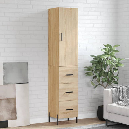 Skříň Highboard 34,5 X 34 X 180 Cm Kompozitní Dřevo