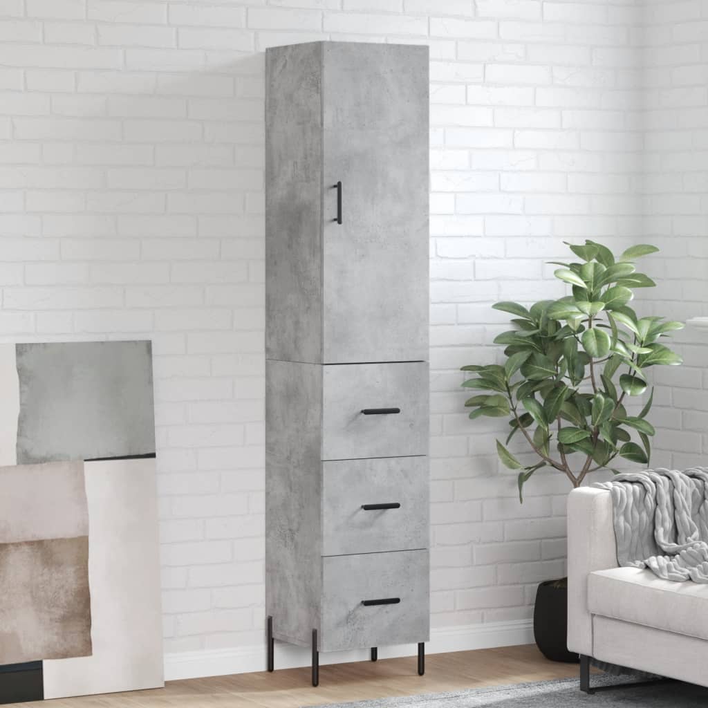 Skříň Highboard 34,5 X 34 X 180 Cm Kompozitní Dřevo