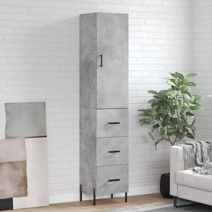 Skříň Highboard 34,5 X 34 X 180 Cm Kompozitní Dřevo