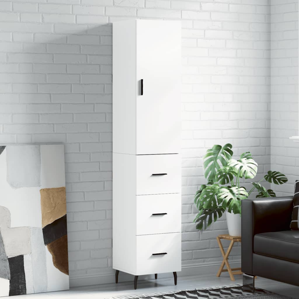 Skříň Highboard 34,5 X 34 X 180 Cm Kompozitní Dřevo