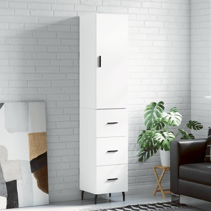 Skříň Highboard 34,5 X 34 X 180 Cm Kompozitní Dřevo