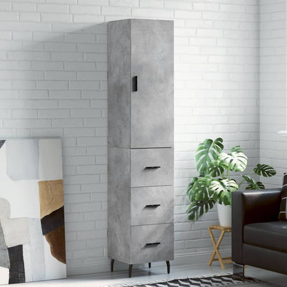 Skříň Highboard 34,5 X 34 X 180 Cm Kompozitní Dřevo
