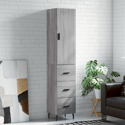 Skříň Highboard 34,5 X 34 X 180 Cm Kompozitní Dřevo