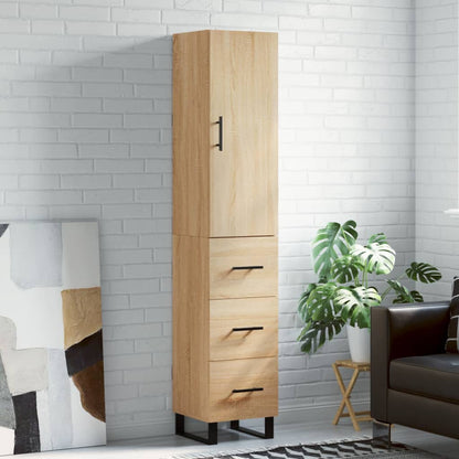 Skříň Highboard 34,5 X 34 X 180 Cm Kompozitní Dřevo