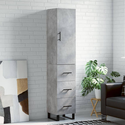 Skříň Highboard 34,5 X 34 X 180 Cm Kompozitní Dřevo