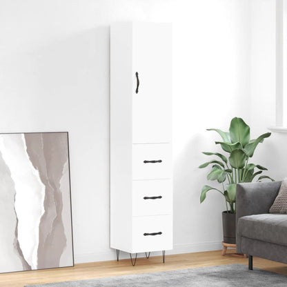 Skříň Highboard 34,5 X 34 X 180 Cm Kompozitní Dřevo