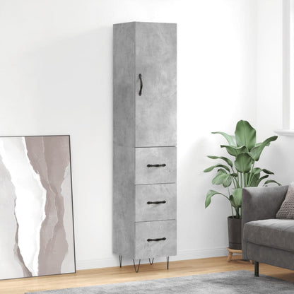 Skříň Highboard 34,5 X 34 X 180 Cm Kompozitní Dřevo