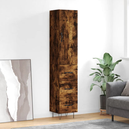 Skříň Highboard 34,5 X 34 X 180 Cm Kompozitní Dřevo