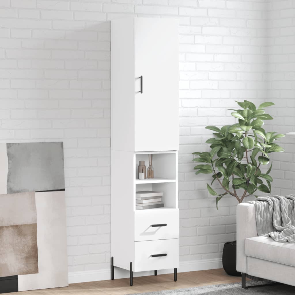 Skříň Highboard 34,5 X 34 X 180 Cm Kompozitní Dřevo
